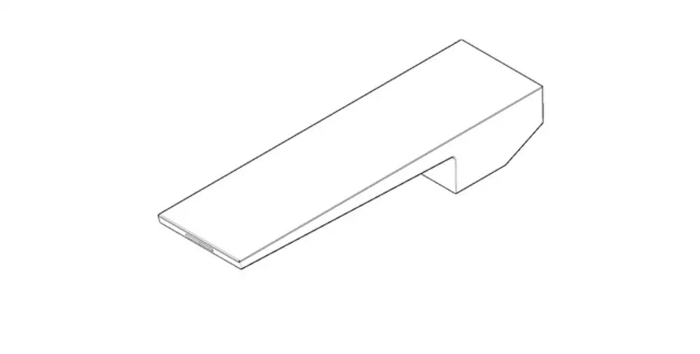 DORNBRACHT Griff für Waschtisch Stand ERSATZTEILE 092073003 47 x 22 x 186 mm Champagne (22kt Gold), 092073003-47 Galeriebild 1